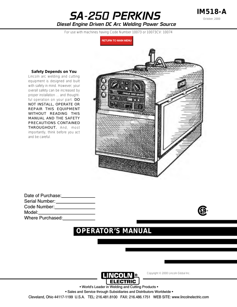 Lincoln Welder Serial Number Chart