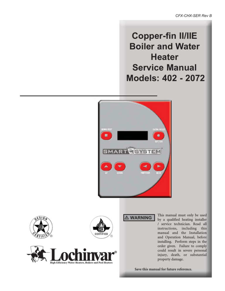 Lochinvar Copperfin II/IIE 402 2072 User manual Manualzz