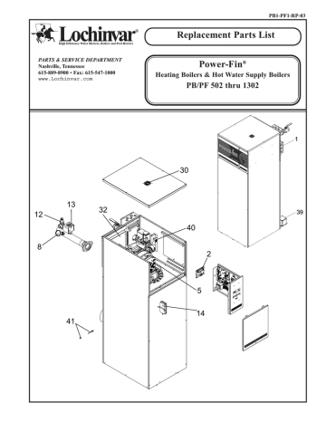 Lochinvar PB 502 thru 1302 User's Manual | Manualzz