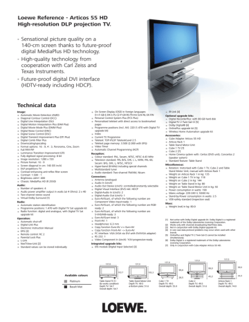 Loewe Articos 55 HD User's Manual | Manualzz