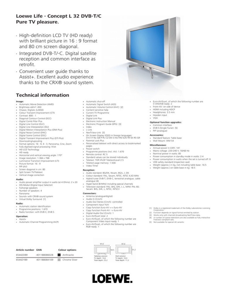 Loewe L 32 Dvb T C User S Manual Manualzz