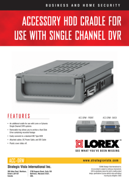 HDD Cradle ACC-DRW User Manual