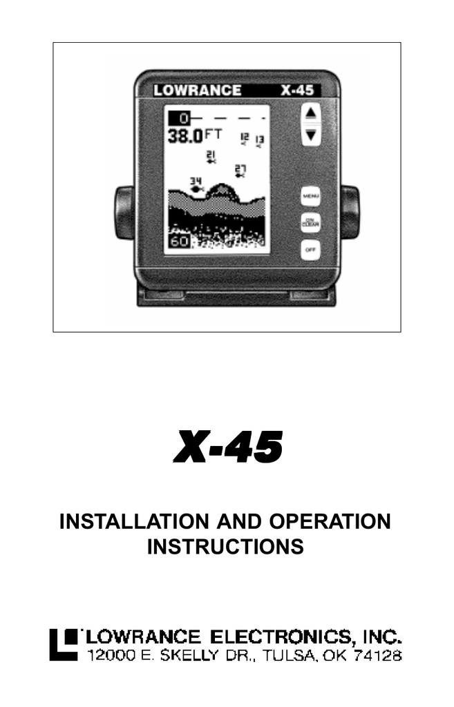 Lowrance X-45 manual