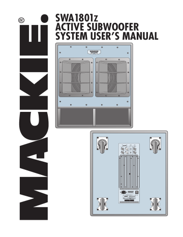 Mackie SWA1801z User's Manual | Manualzz