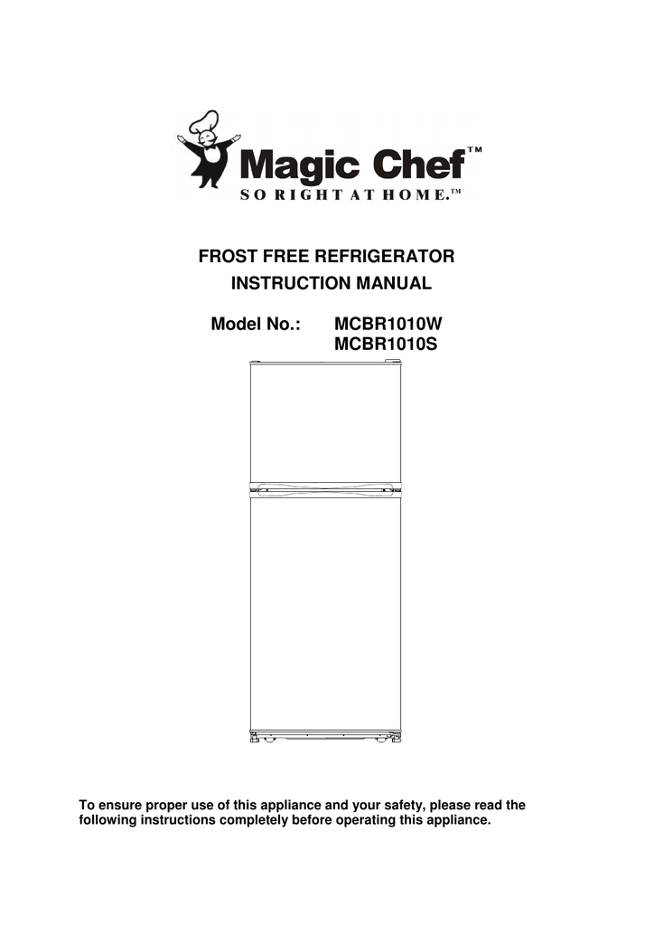 magic chef mcbr1010w