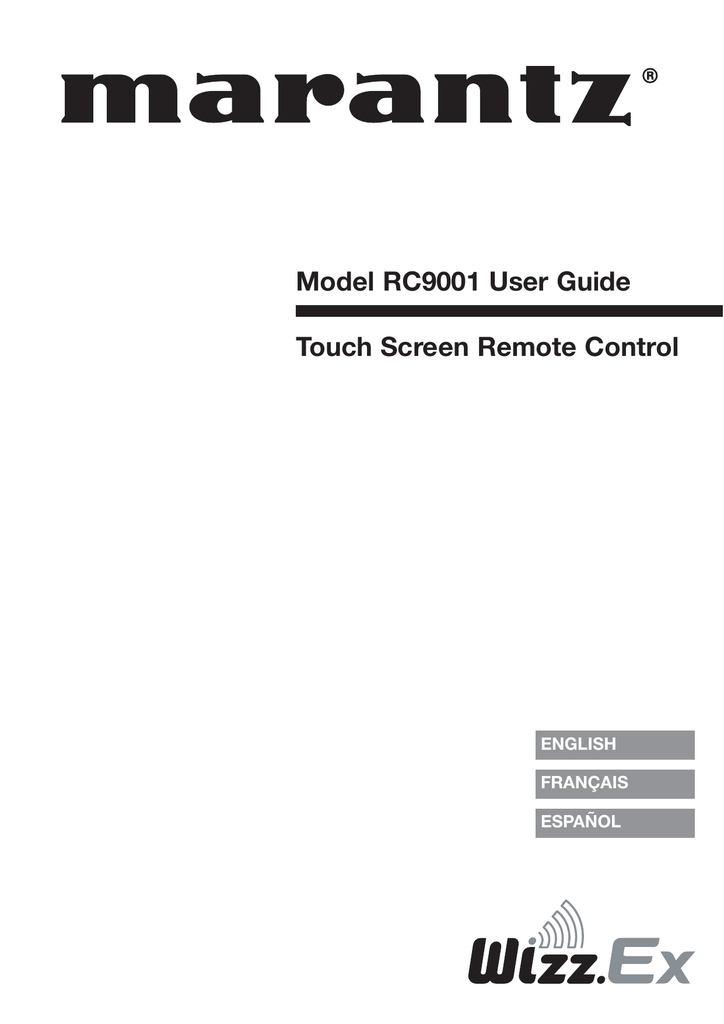 Marantz RC9001 User manual | Manualzz