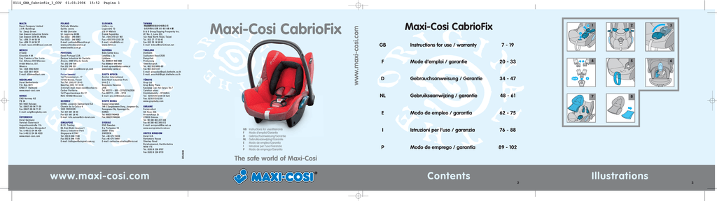 Maxi-Cosi THE SAFE WORLD OF I User'S Manual | Manualzz