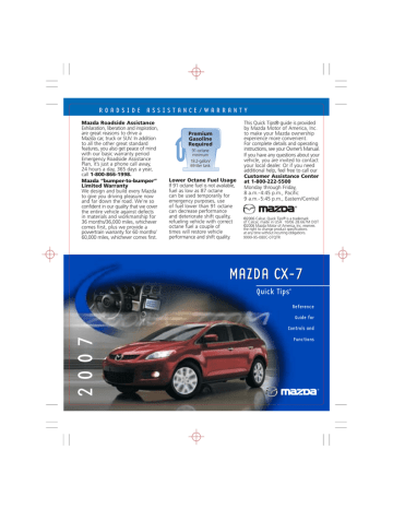 Mazda Cx 7 Quick Tips Manualzz