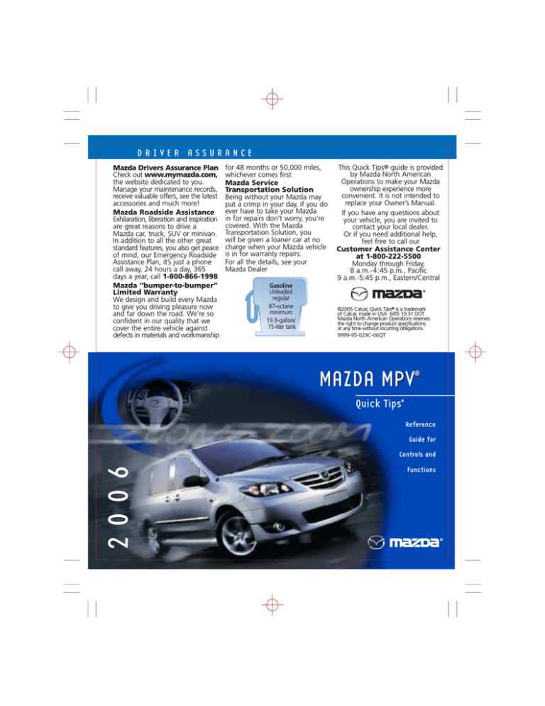 Mazda mpv manual