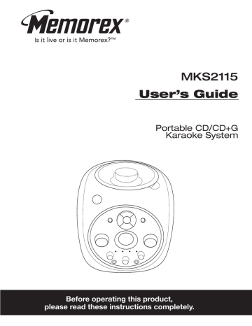 Memorex MKS2115 User's Guide | Manualzz