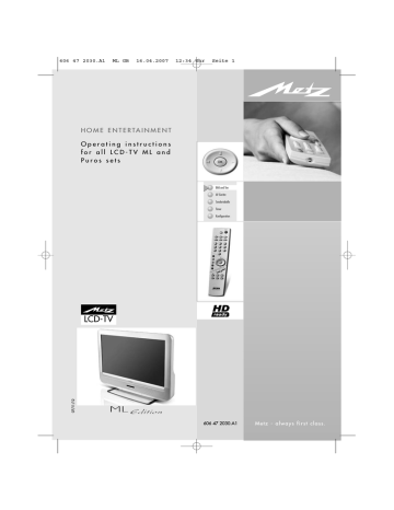 Metz LCD-TV None Operating instructions | Manualzz