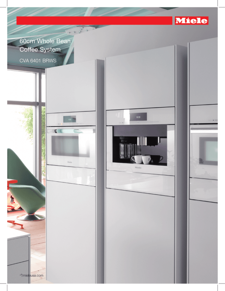Miele CVA 6401 Brilliant White Builtin Specification Manualzz