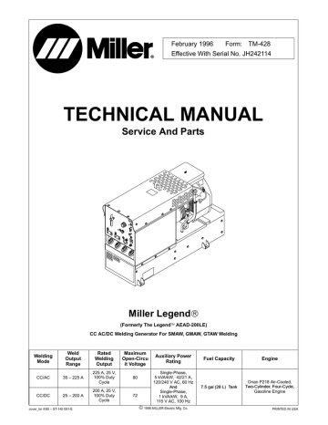 Miller Electric AEAD-200-LE User's manual | Manualzz