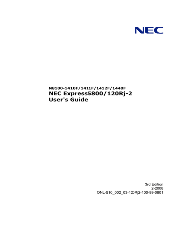 NEC Express5800/120Rj-2 User's Guide | Manualzz