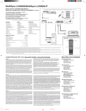 NEC LCD8205-P User's Manual | Manualzz