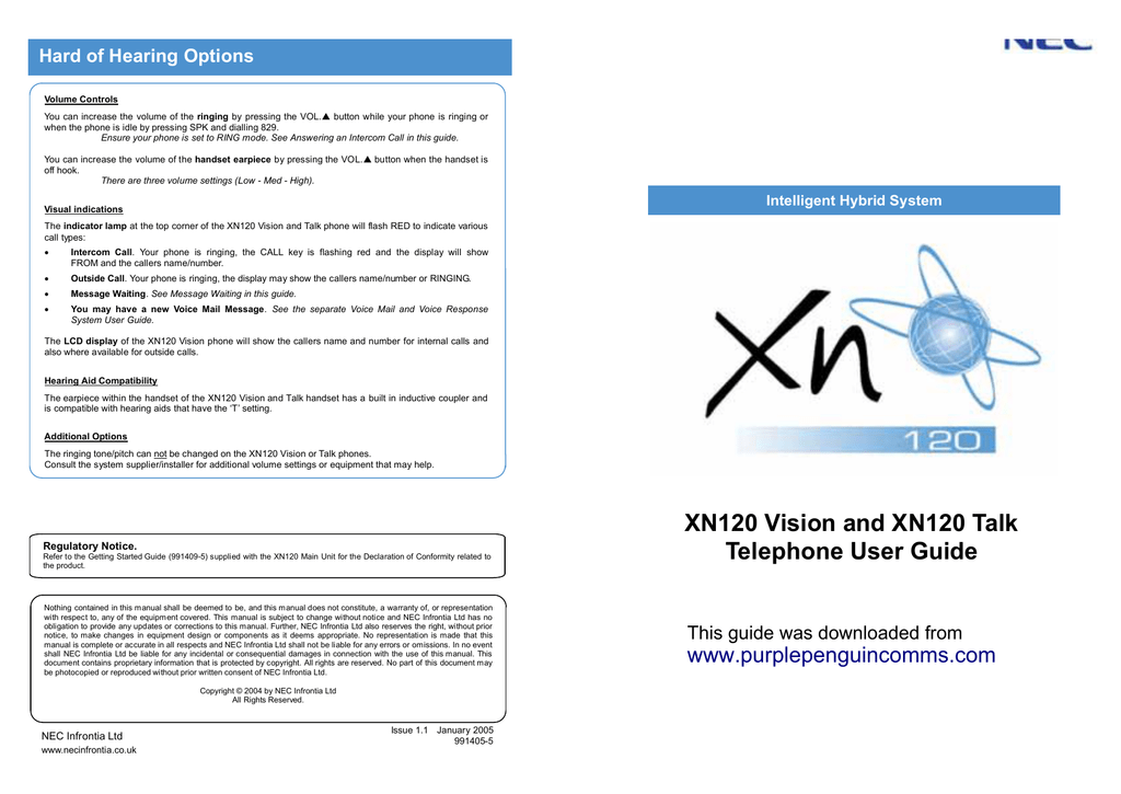 Nec xen topaz user manual