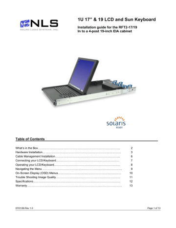 Neuro Logic Systems 1U Installation guide | Manualzz