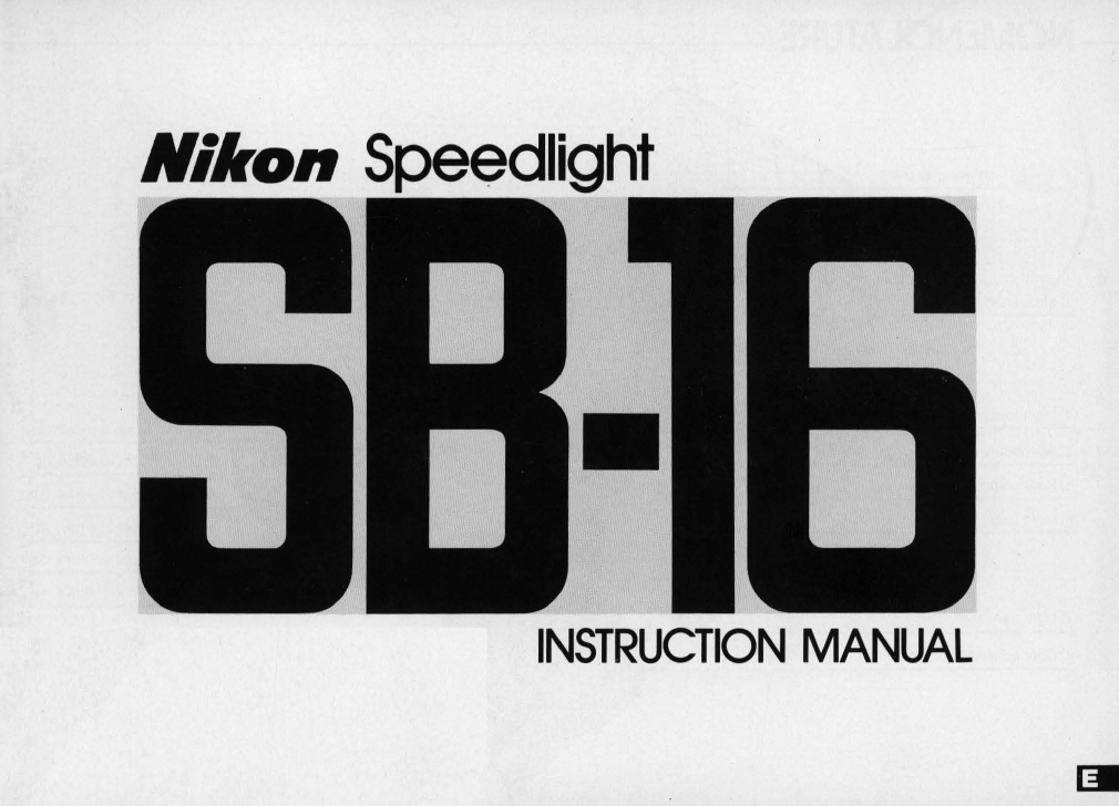 Nikon Sb 16 Speedlight Sb 16 User Manual Manualzz