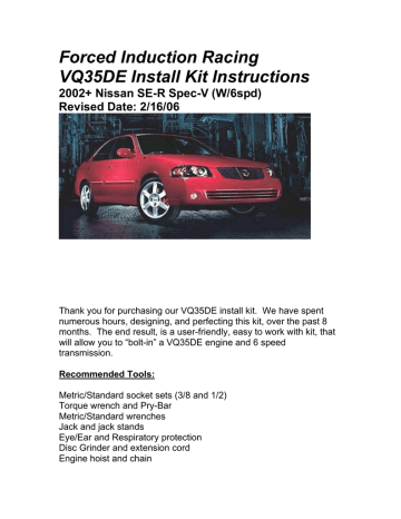 Nissan VQ35DE User's Manual | Manualzz