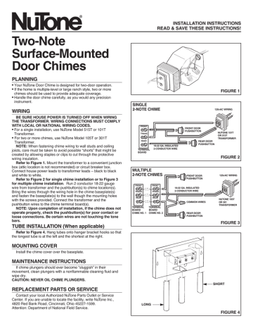 NuTone 101T User's Manual | Manualzz