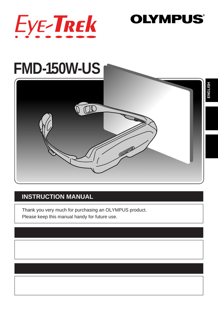 Olympus EYETREK FMD-150W-US Instruction manual | Manualzz