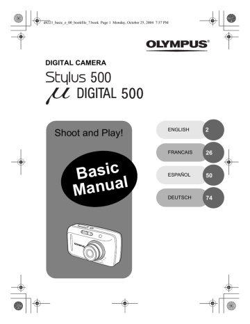 Olympus Stylus 500 Basic Manual | Manualzz