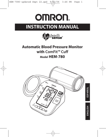 Omron HEM-780, COMFIT HEM-780 User manual | Manualzz