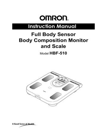 Omron HBF-510 Full Body Sensor Body Composition Monitor And Scale. FOR PARTS