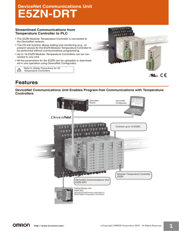 DeviceNet Communications Unit E5ZN-DRT Omron E5ZN DeviceNet Communications Unit E5ZN-DRT Omron E5ZN