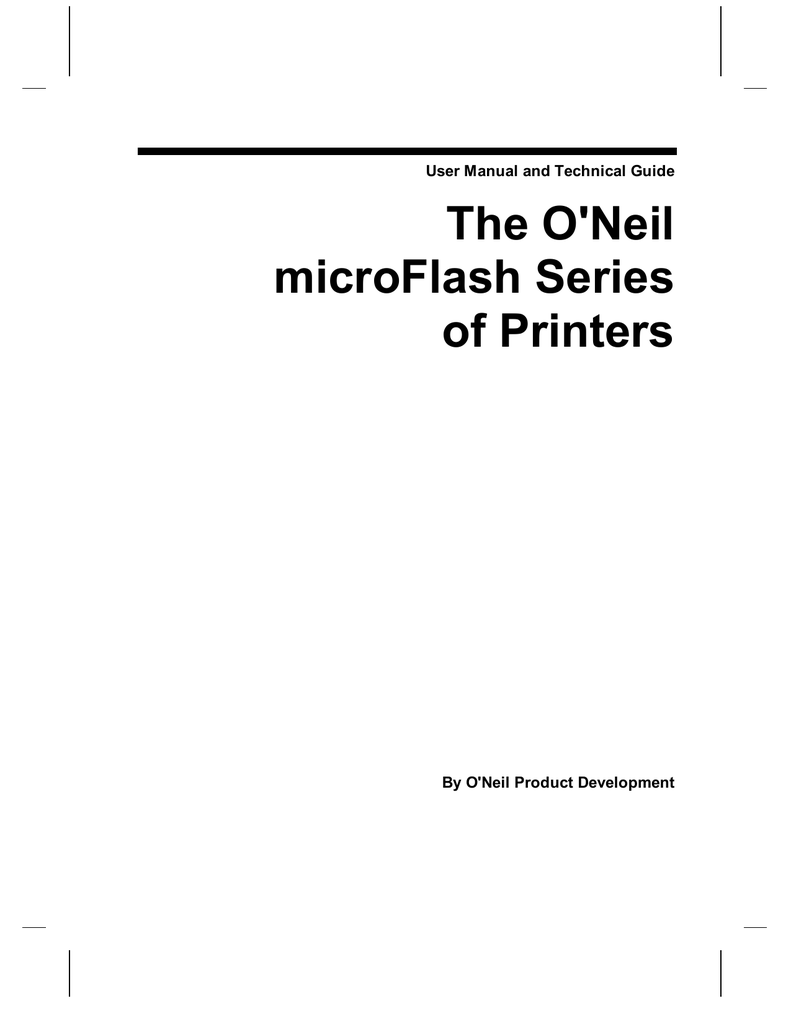 200050-000 O/'Neil MicroFlash 2 Portable Thermal Rugged Barcode Label Printer