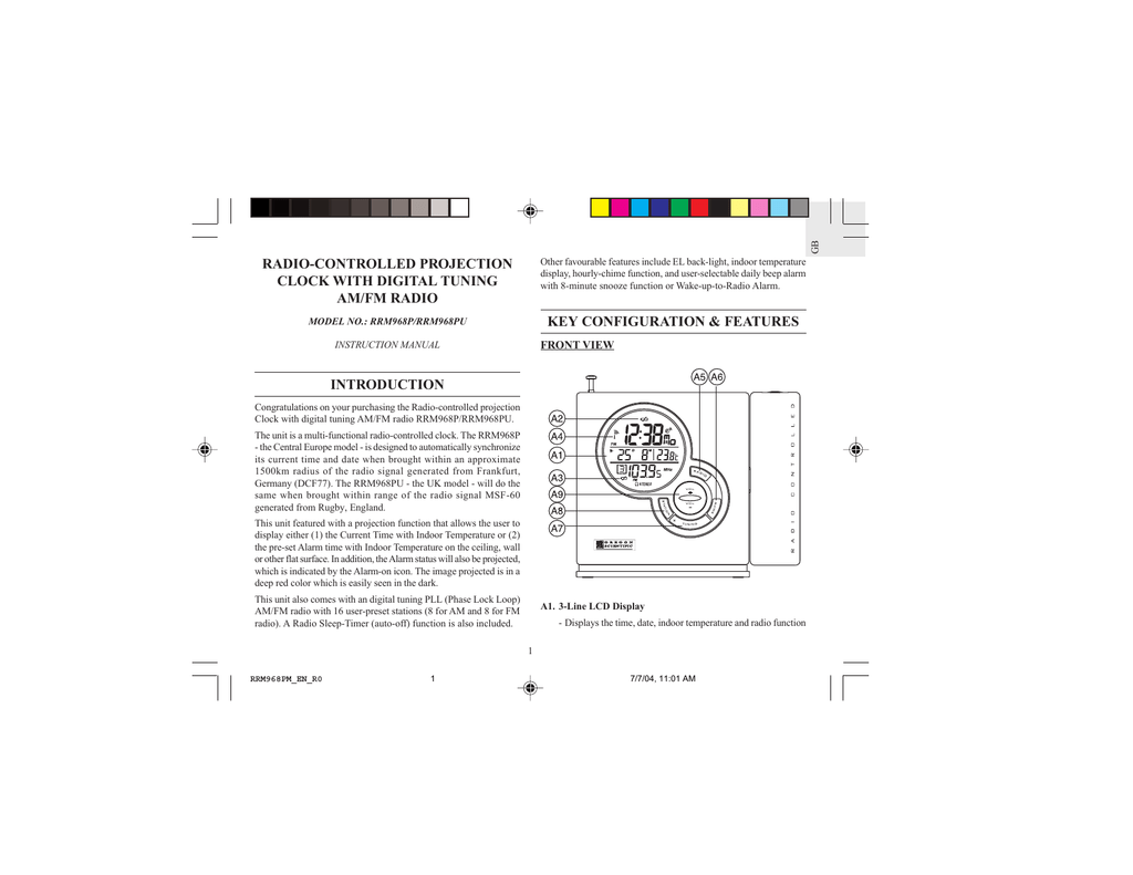 User manual Oregon Scientific RRM968P (English - 13 pages)