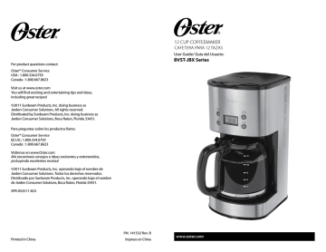 Oster 12 Cup Coffeemaker User's Manual | Manualzz