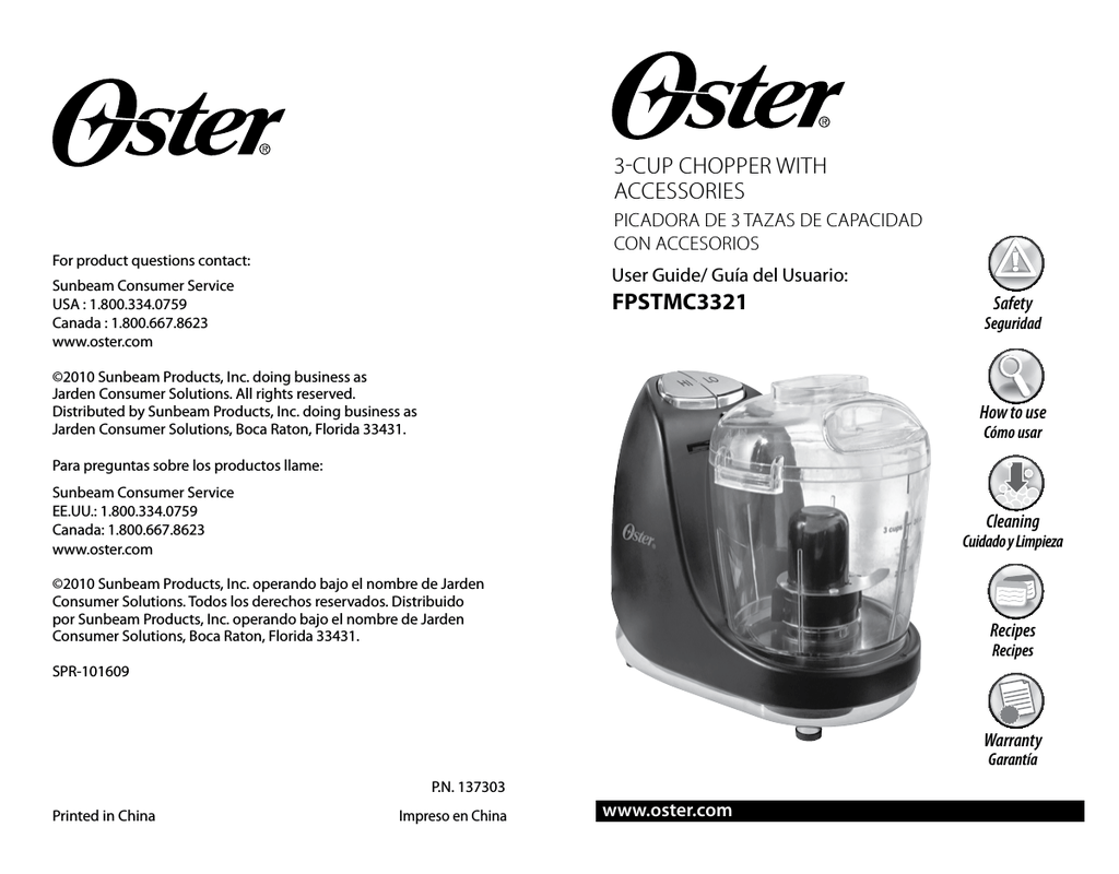 Oster FPSTMC3321 3-Cup Mini Food Chopper - Black