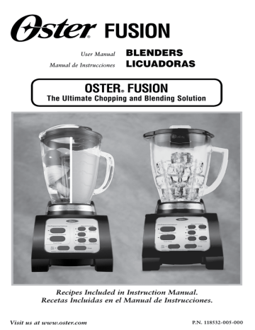 Oster P.N. 118532-005-000, BRLY07-Z00-NP0, Oster Fusion Blenders The ...