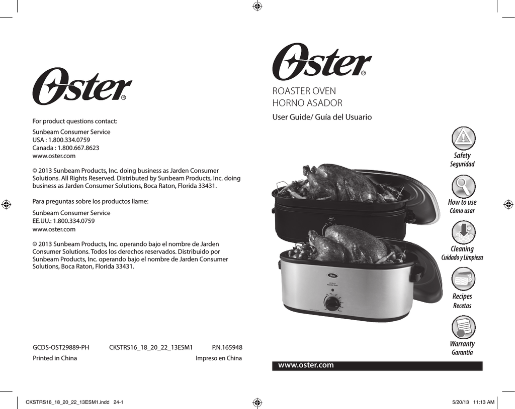 Oster Roaster Oven Manual