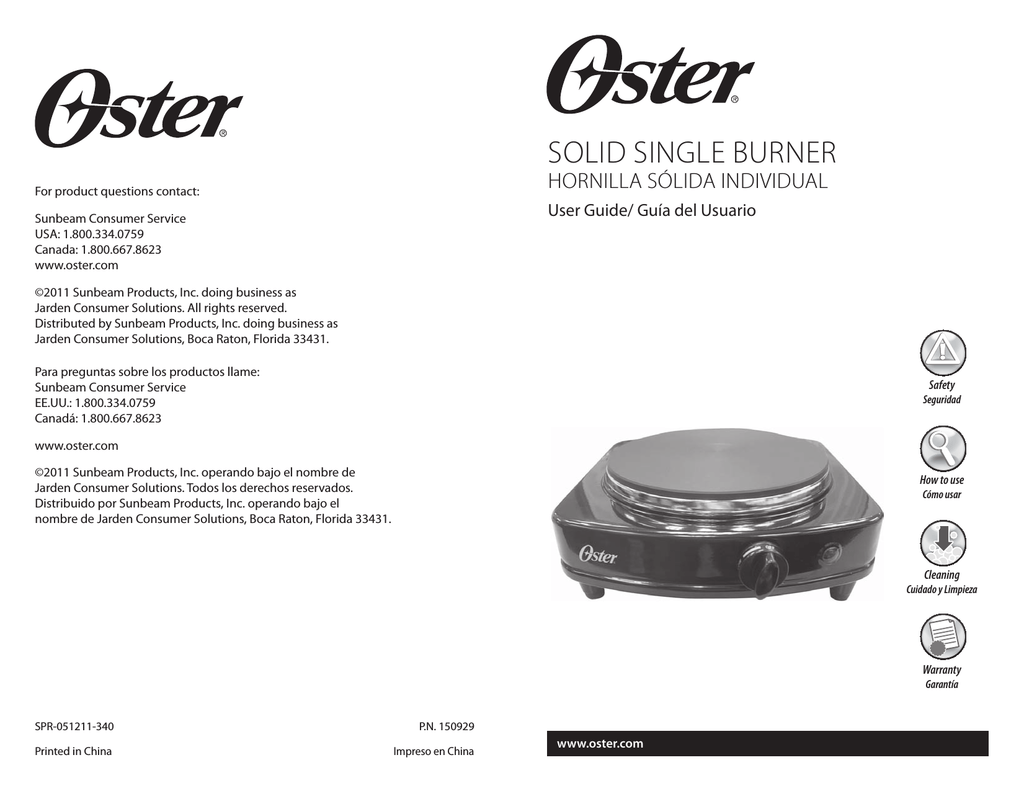 Oster Single Burner Hot Plate - CKSTSB100