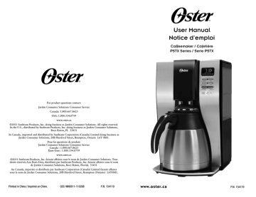 Oster PSTX User manual | Manualzz