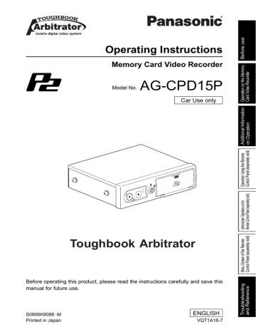 Panasonic Arbitrator 360 Operating Instructions | Manualzz