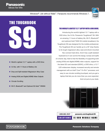 Panasonic Toughbook S9 User's Manual | Manualzz
