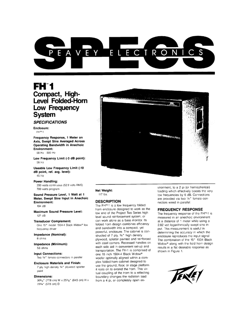 peavey fh1 speakers