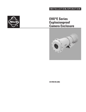 Pelco Camera Enclosure EHX*E Series User's Manual | Manualzz