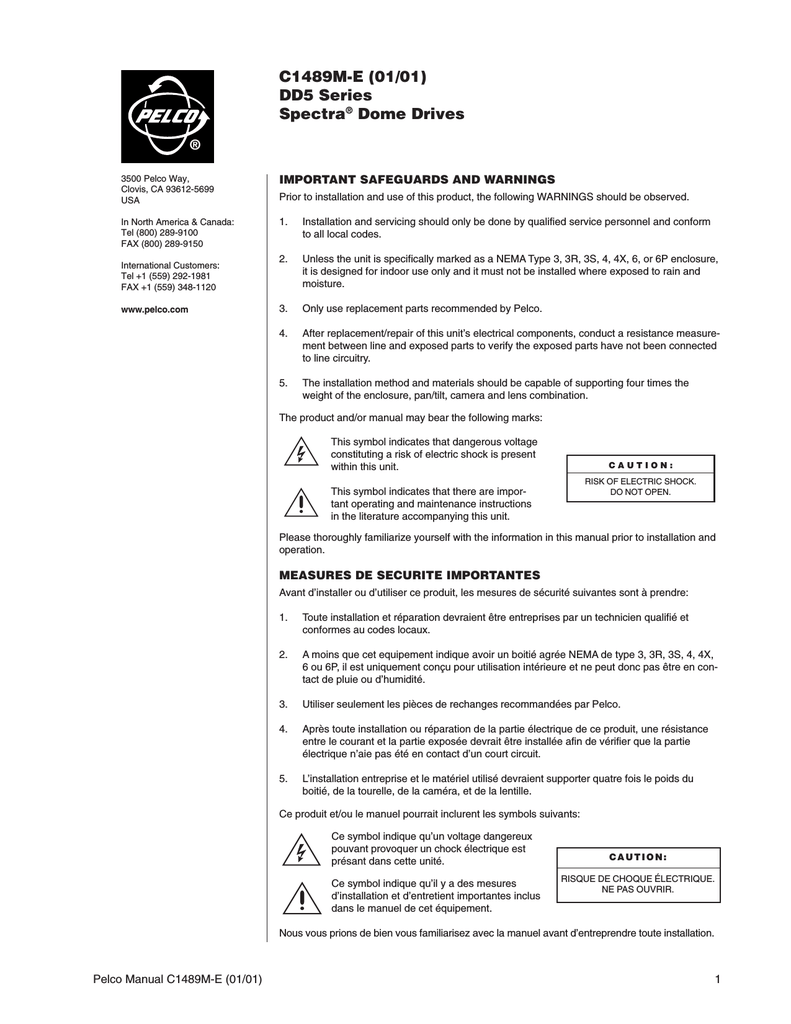 Pelco C14m E User Manual Manualzz