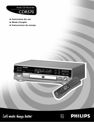 Philips Phillips CDR570 Instructions for use | Manualzz