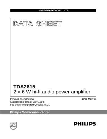 Philips TDA2615 Data Sheet | Manualzz
