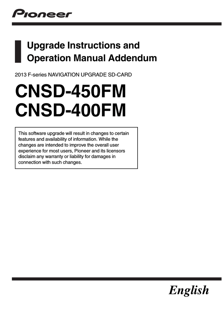pioneer cnsd 400fm