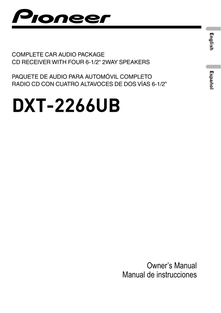 Pioneer Dxt 2266ub User Manual Manualzz Pioneer Dxt 2266ub User Manual Manualzz, Pioneer Dxt-2266ub Wiring Diagram