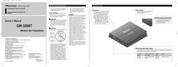 Pioneer Gm 5000t User Manual Manualzz
