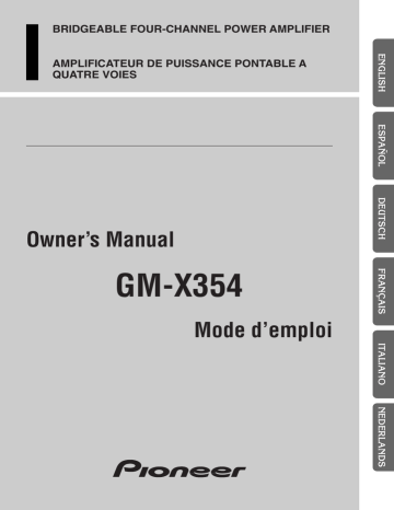 Pioneer Gm-x354, Gm X 354 Manual De Usuario 