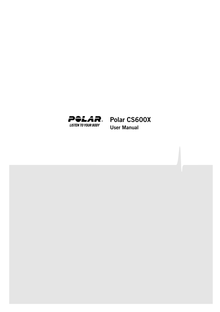 Cs manual. Polar cs600x. polar инструкция на русском. руководство по пользованию пульсометром polar ft 60. driver user manual.
