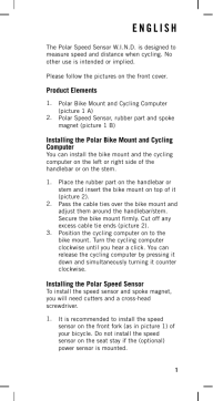Polar Speed Sensor W.I.N.D. User Manual